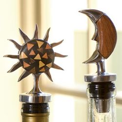 Set of Sun and Moon Wine Stoppers