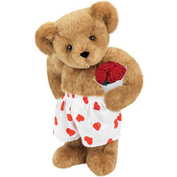 15" Heart Throb Teddy Bear with Red Roses