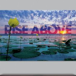 Rise Above Lily Pad Motivational Art