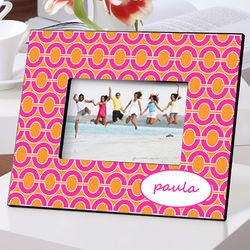Personalized Pink Links Color Bright Picture Frame