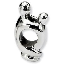 Sterling Silver 1 Parent and 1 Child Bead