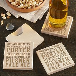 Personalized Beer Types Bottle Opening Coasters