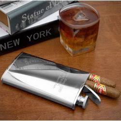 2-in-1 Cigar Holder and Flask