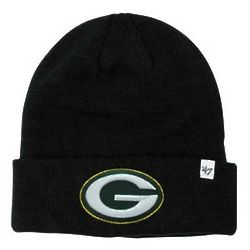 Green Bay Packers Men's Black Cuff Knit Hat