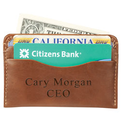 Personalized Slim and Sleek Leather Credit Card Wallet