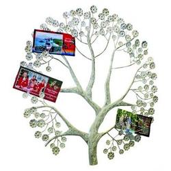 Silver Tree Card Holder Metal Wall Decor