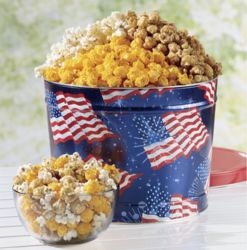 Patriotic 3 Flavor Popcorn Tin