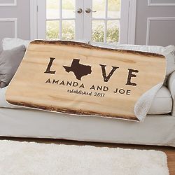 Personalized Love Established Throw Blanket