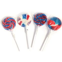 Red, White and Blue Swirl Pops