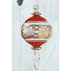 Blown Glass Icicle Ornament