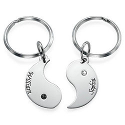 Couple's Personalized Yin Yang Keychain