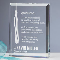 Definition of a Graduate Personalized Graduation Plaque