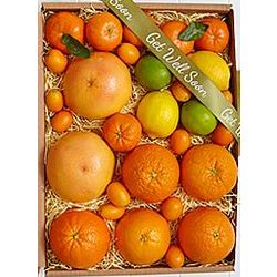 Simply Fresh Winter Citrus with Get Well Ribbon Fruit Gift Box