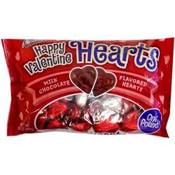 Red and Silver Milk Chocolate Hearts