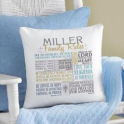 Personalized Rules of Faith Pillow