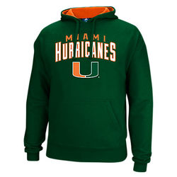 Men's Miami Hurricanes College Cotton Pullover Hoodie