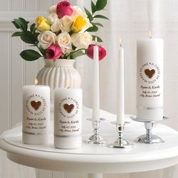 Personalized Second Marriage Unity Candle Set