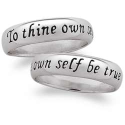 To Thine Own Self Be True Sterling Silver Ring