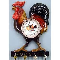 Crowing Rooster Wall Clock