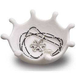 Silver Snowflake with a Splash Bowl