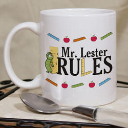 Personalized Teacher Rules Coffee Mug
