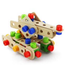 Kid's 34-Piece Wooden Nut Props Brain Teaser Toy