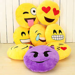 Emoji Face Plush Pillow