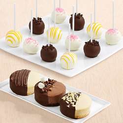 Dipped Cheesecake Trio & 12 Spring Cake Pops Gift Box