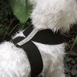 Microsuede and Crystal Dog Harness