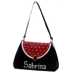 Black and Red Personalized Purse Christmas Ornament