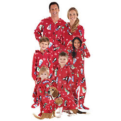 Winter Whimsy Matching Hoodie-Footie Pajamas for the Family