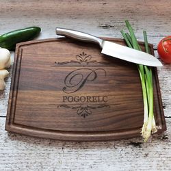 Personalized Family Name Wood Cutting Board