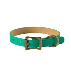 Personalized Small Italian Leather Dog Collar