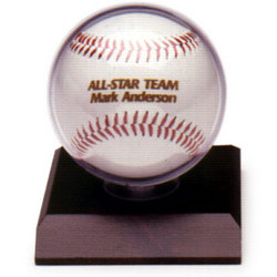 Personalized Baseball and Holder