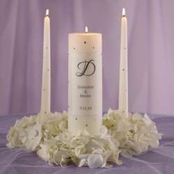 Personalized Crystal Wedding Unity Candle
