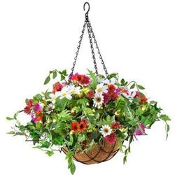 Pre-Lit Wildflower 24" Summer Hanging Basket