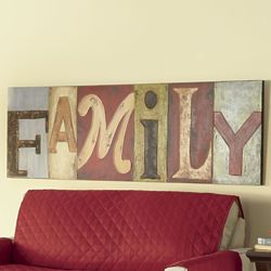 Family Hand-Painted Wood Block Art Print