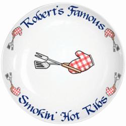 Personalized Barbecue Platter with Mitt Pattern
