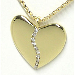 10 Diamond Harmony 18K Gold Heart Pendant