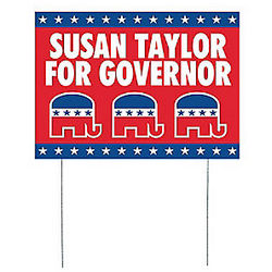 Personalized Republican Party Yard Sign