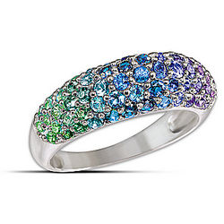 Sterling Silver Charisma Diamonesk Peacock Ring