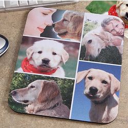 Personalized Pet Photo Vertical Montage Mouse Pad