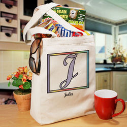 Initially Yours Personalized Canvas Tote Bag