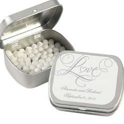 Personalized Love Wedding Tins with Mints