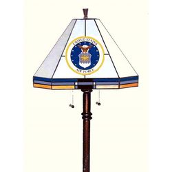 Us Air Force Stained Glass Floor Lamp