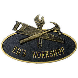 Workshop Oval Personalized Plaque