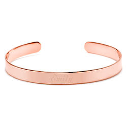 Cuff Bracelet in Rose Gold-Plated Sterling Silver