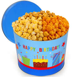 Happy Birthday Traditional Mix 3.5 Gallon Popcorn Gift Tin