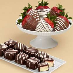9 Strawberry Cheesecake Bites & 6 Swizzled Strawberries Gift Box