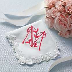 Scalloped Lace Wedding Handkerchief